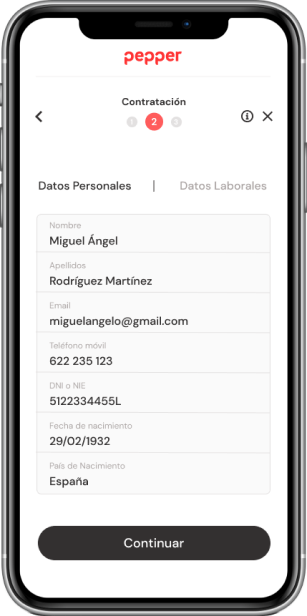 Cómo funciona Pepper. Paso 2: contratación