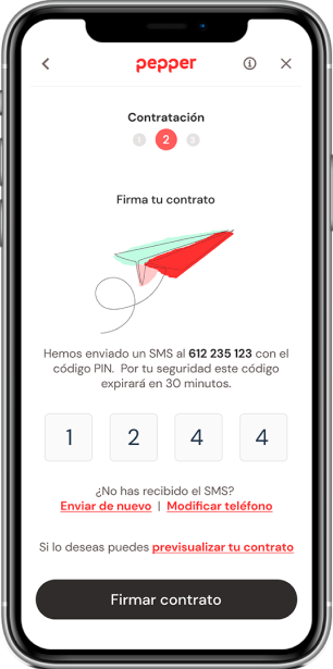 Cómo funciona Pepper. Paso 3: firma